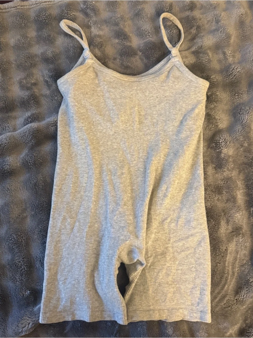 Alo Yoga gray ribbed romper